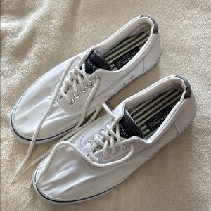 Men’s Sperry White Canvas Sneakers